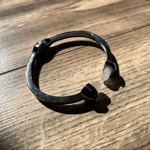 Unbranded Rose Quartz Dark Platinum Style Cuff Bracelet